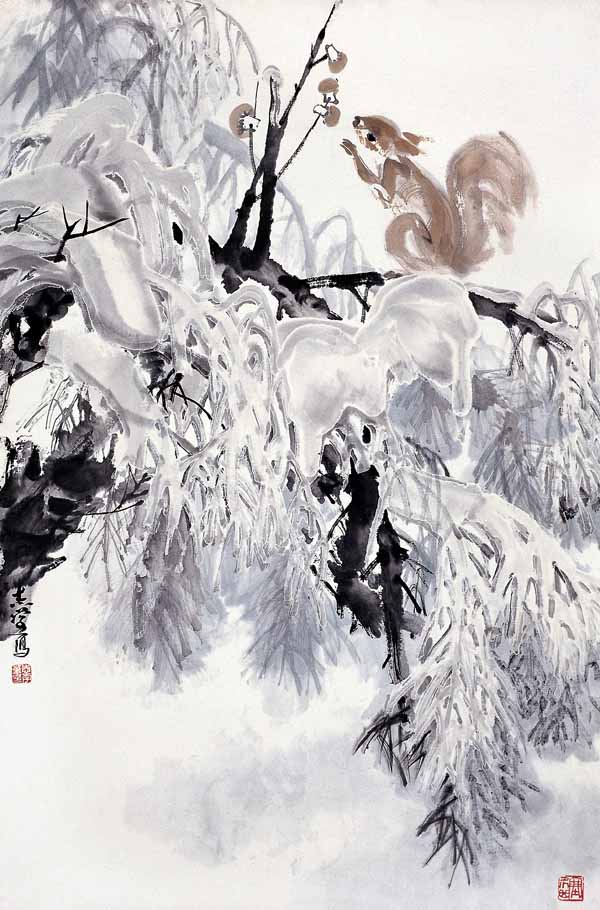 于志学先生作品赏析-冬趣 1983年 98x67