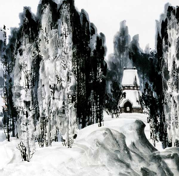 于志学先生作品赏析-圣殿祈祷 2001年 68x68