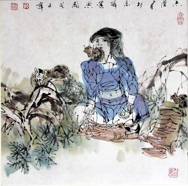 于志学先生作品赏析-戏鼠