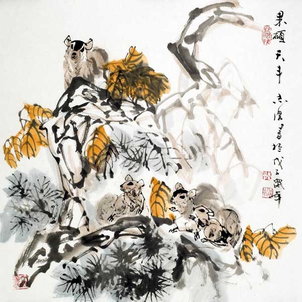 于志学先生作品赏析-枝叶关情2008年 68x68