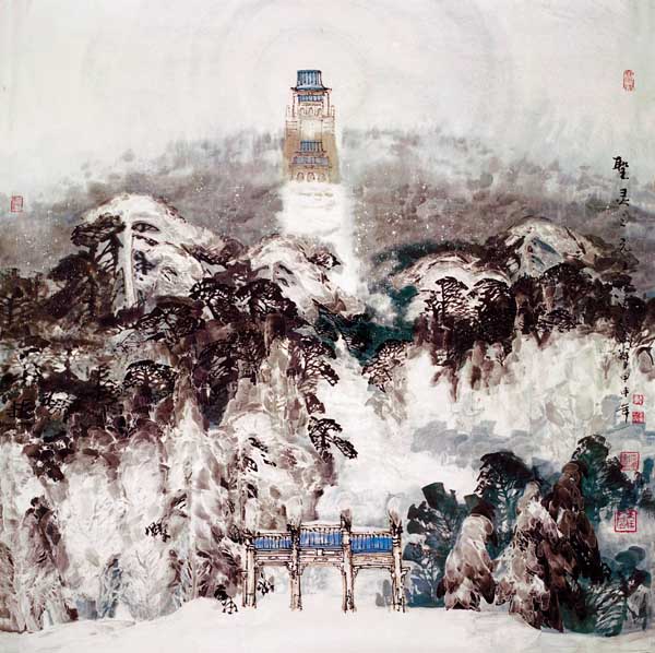 于志学先生作品赏析-圣灵之光 2004年 120x120