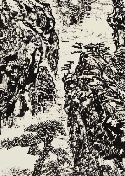 姚伯齐焦墨山水展纪实
