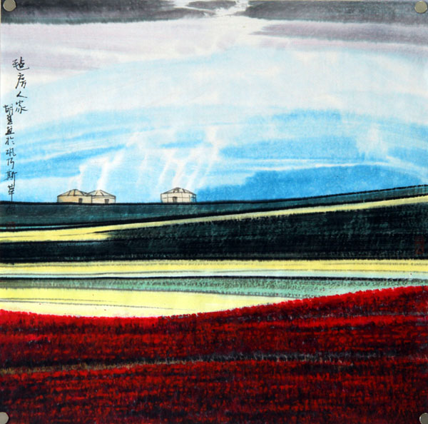 胡慧彩墨画作品欣赏