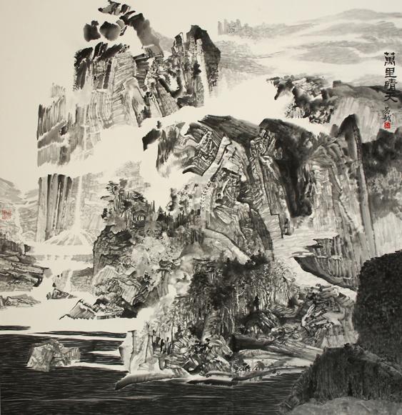 黄越山水画作品选登