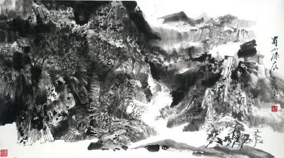 黄越山水画作品选登
