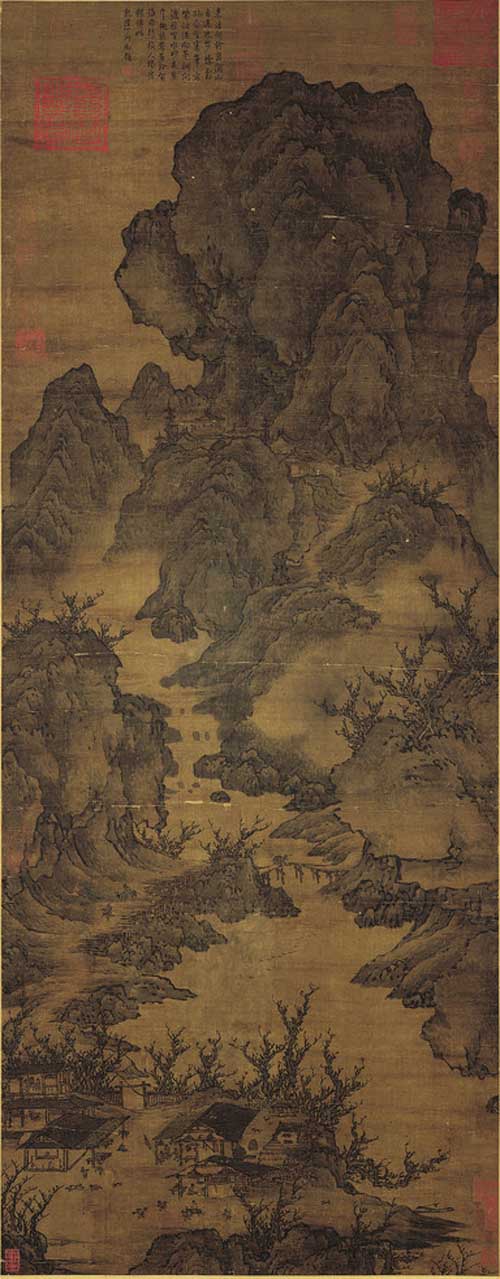 山水画历史名作赏析-关仝《关山行旅图》