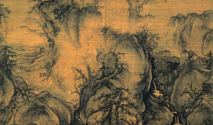 中国山水画历史名作赏析-宋《早春图》