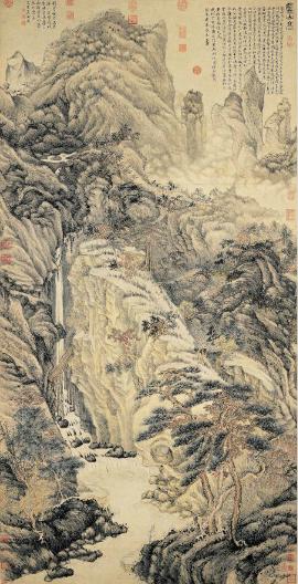 中国山水画历史名作赏析-明《庐山高》