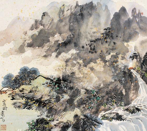 宋鸣先生山水画作品(中国山水画艺术网)