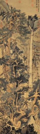 中国山水画历史名作赏析-明《古木寒泉》