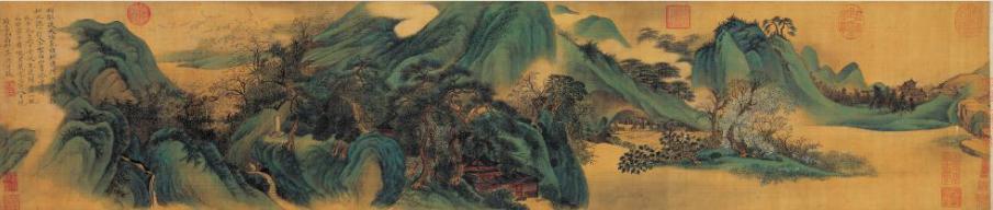 中国山水画历史名作赏析-清 吴历《云白山青》