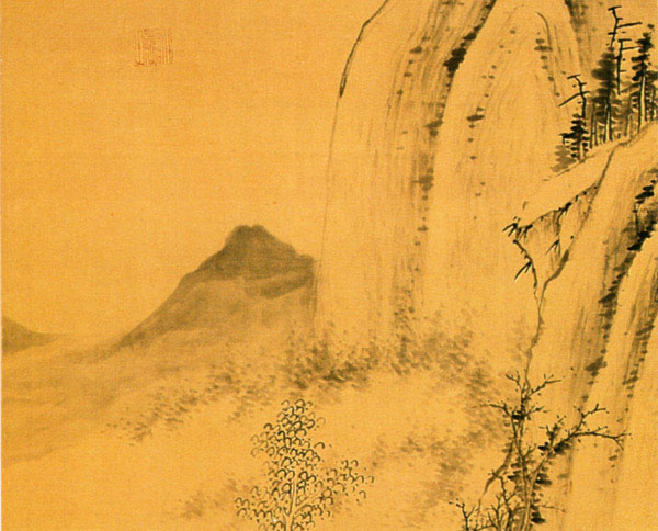 明 葛征奇 《水阁听泉图》轴赏析(大图局部)