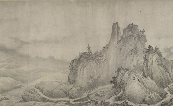 南宋赵芾作《江山万里图》卷(大图局部)欣赏