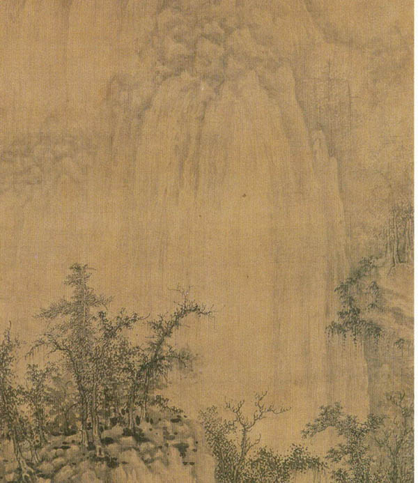 中国山水画历史名作赏析-唐《溪山兰若图》