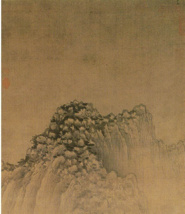 中国山水画历史名作赏析-唐《溪山兰若图》
