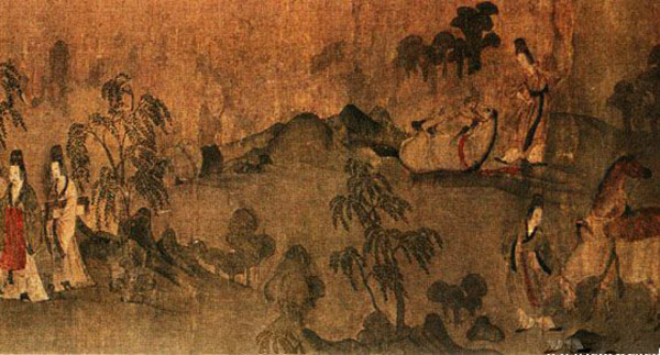 中国山水画历史名作赏析-晋《洛神赋图》卷
