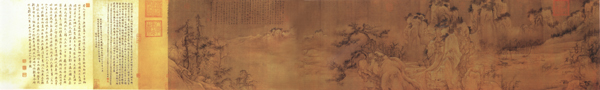 中国山水画历史名作赏析-北宋《渔村小雪图》卷