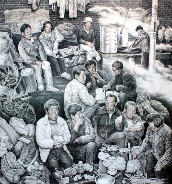 李珂钧 《哥们》2008年 200x200cm