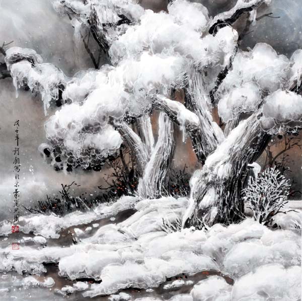 李珂钧 孔府古柏系列-1 2008年 68x68