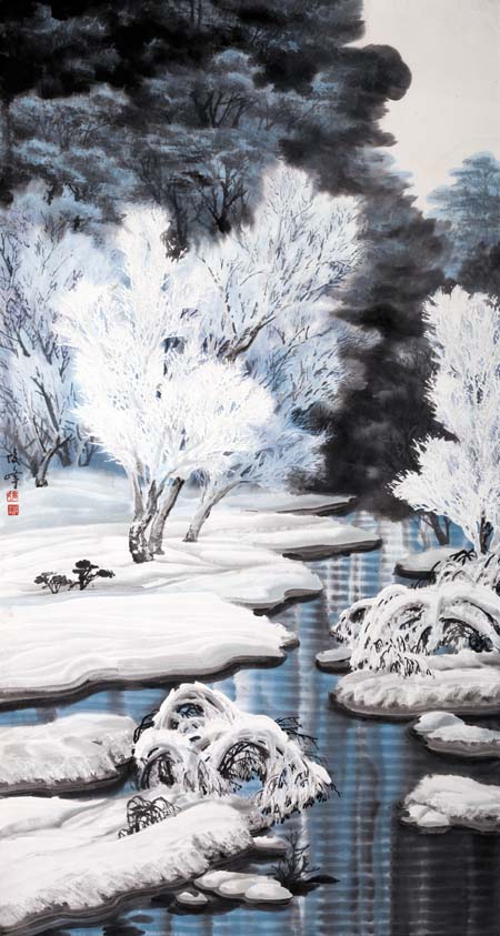高俊峰 小河边176X96CM 2012年