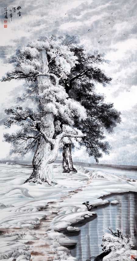 高俊峰 慠雪 176X96cm 2012年