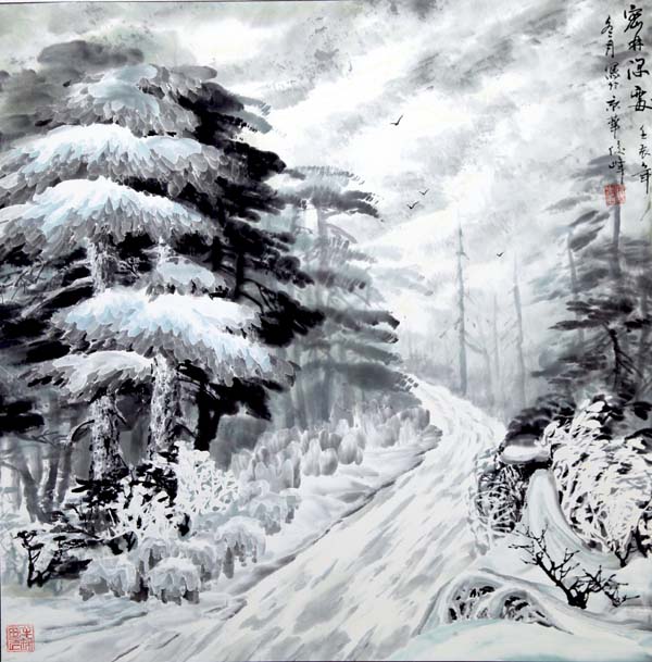 高俊峰 密林深处68×68cm 2012年