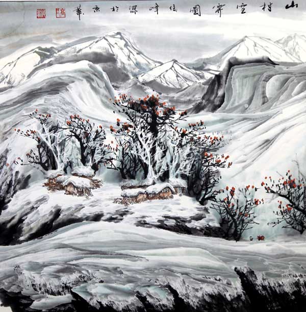 高俊峰 山乡雪霁图 68×68cm 2012年
