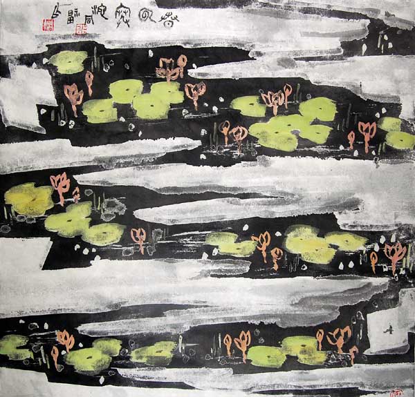邵同福 春回玉池 68x68 2009年