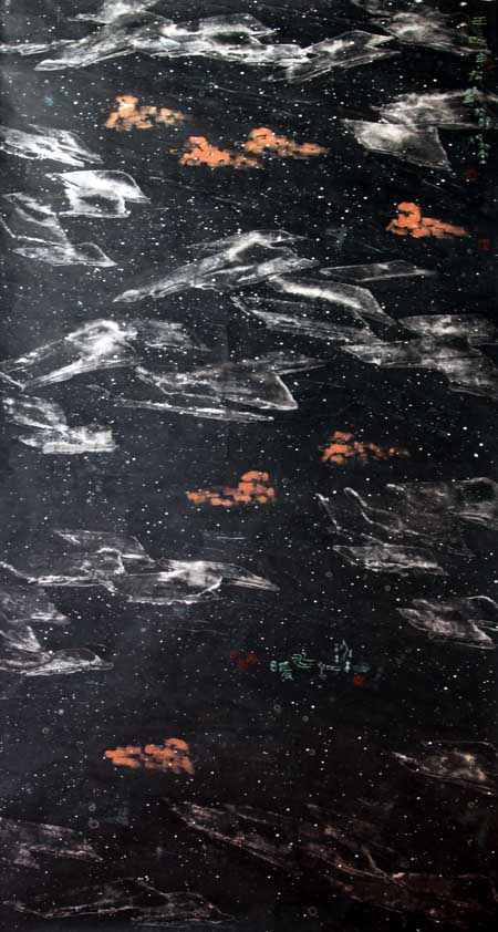 邵同福 春江水暖 176X96cm 2012年