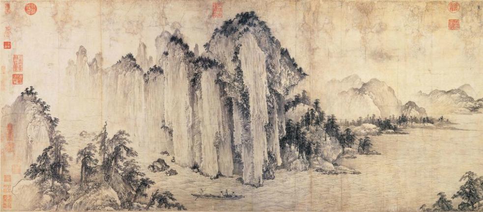 中国山水画历史名作赏析-金《赤壁圖》