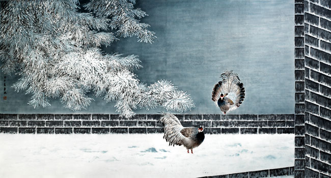 吴梦迪 《晨曲》97cm x180cm 2014年