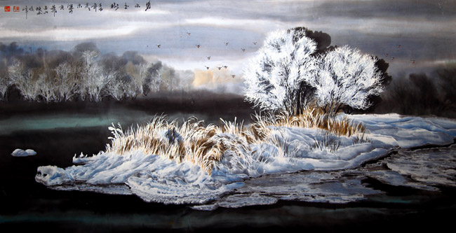 高俊峰 碧水出枝 96x176cm 2013年 河北
