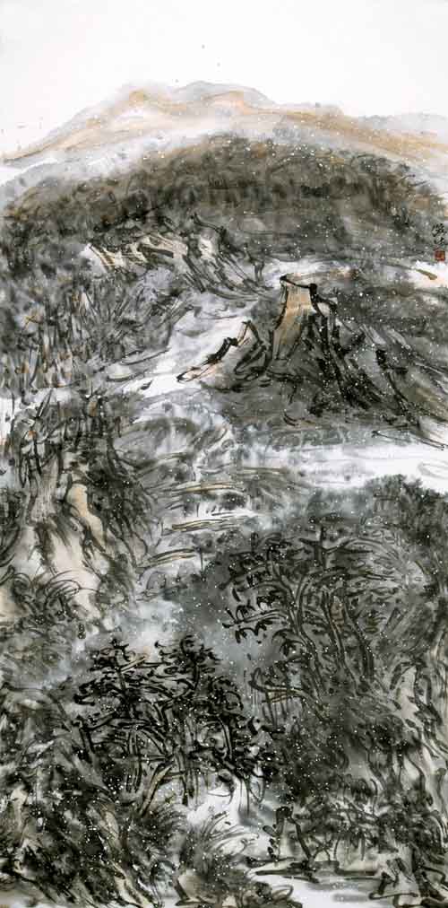 吕梁记游 136cm×68cm