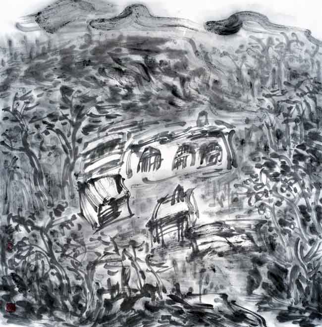 寒山如沐 68cm×68cm