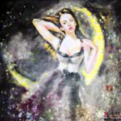 水墨韵味与西画的完美融合------潜力的女性人物画家铃番
