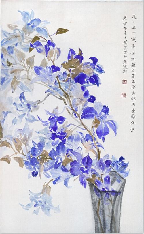 紫色的交响——画家萧丽的没骨花卉