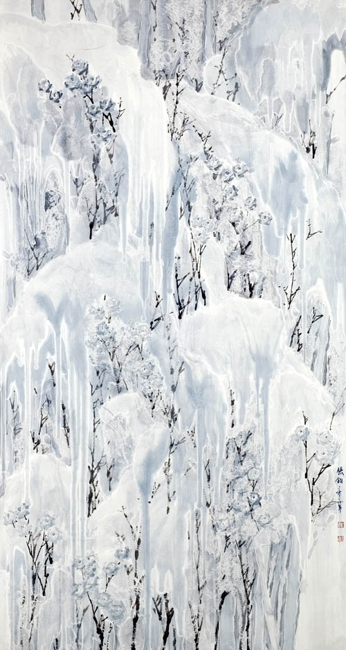 张军《冰雪印象2008.白》 176x96 2008年