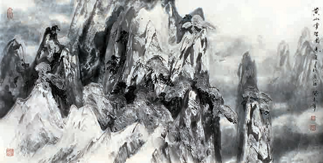 ��ɽѩ��ͼ 68��136cm  2003��