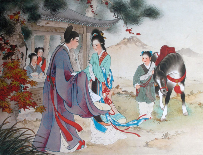 著名女画家王叔晖和《西厢记系列工笔人物画》
