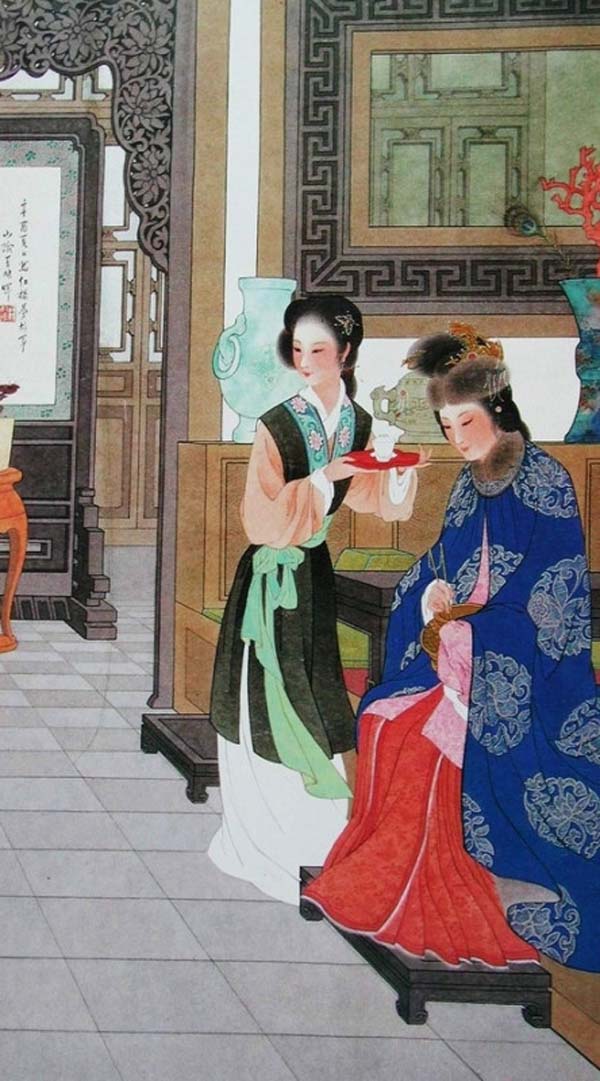 著名女画家王叔晖的《红楼梦系列工笔人物画》