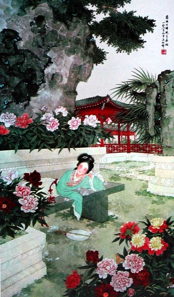 著名女画家王叔晖的《红楼梦系列工笔人物画》