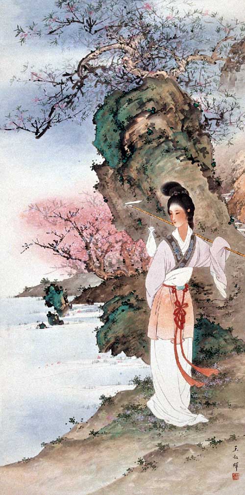 著名女画家王叔晖的《红楼梦系列工笔人物画》