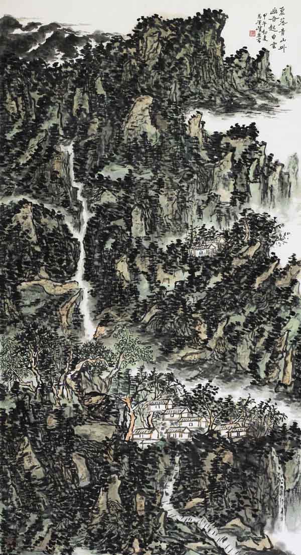 ����Ծ��ƷȪ����ɽ��  ֽ����ɫ  180x97  2014��