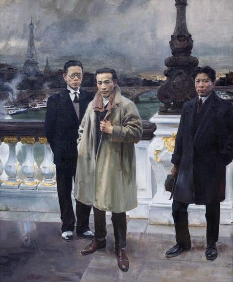 桥上的风景 作者:何红舟 规格:235×195cm(金奖作品)