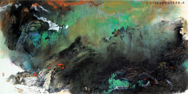 著名画家贺万里中国画作品欣赏:隔断红尘三十里
