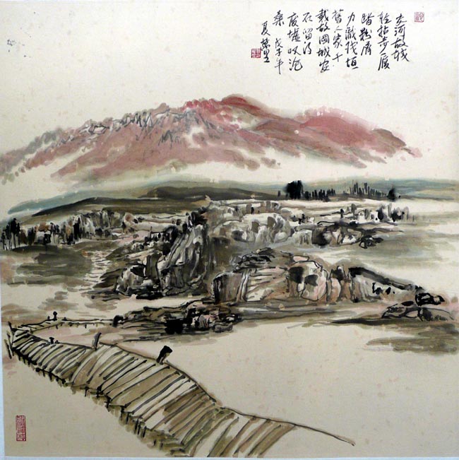 画家贺万里的中国大山水:留得废墟叹沦桑