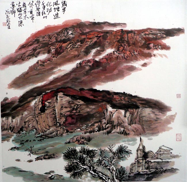 画家贺万里的新疆大山水高清组图