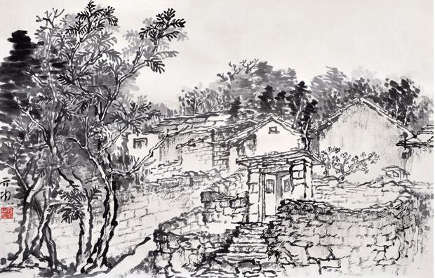 自然造化的亓均写生山水画