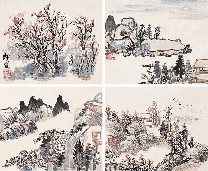 陈师曾山水画作品