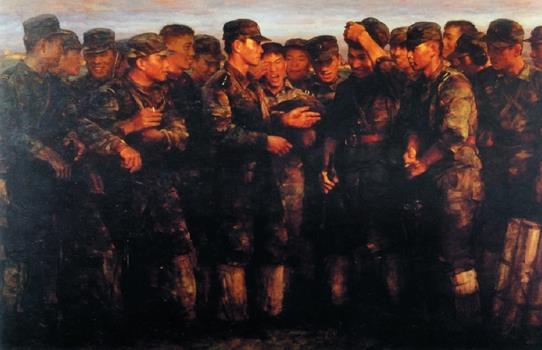秦文清 士兵们 204×152cm 油画金奖